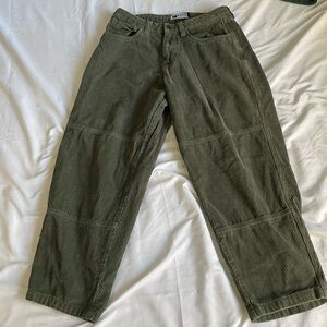 Baggy Green Monet Corduroy Skate Pants